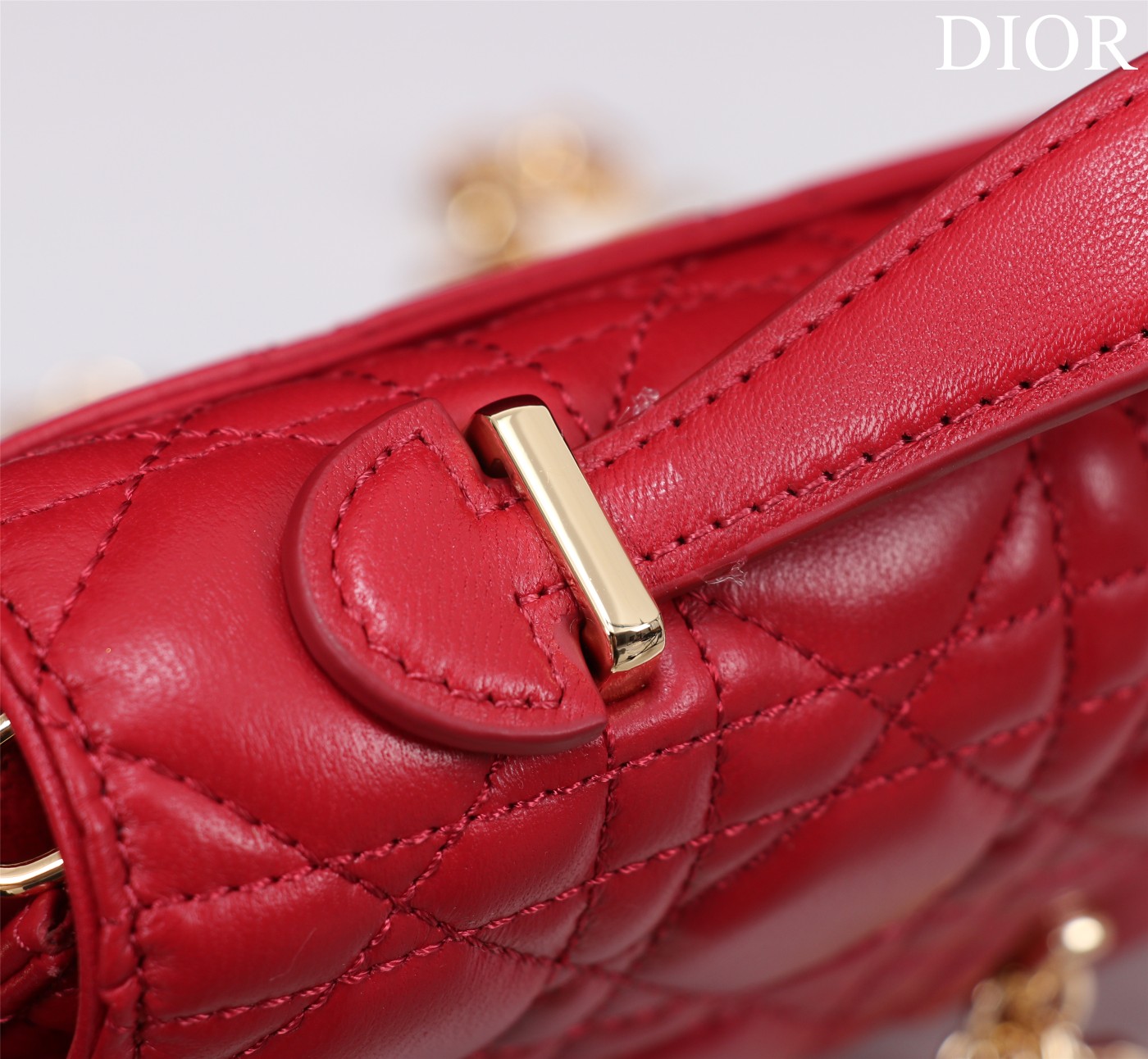 My Dior Mini Bag Red Cannage Lambskin